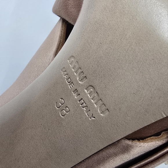 Miu Miu Satin Crystal Rose Mules - Picture 16 of 16